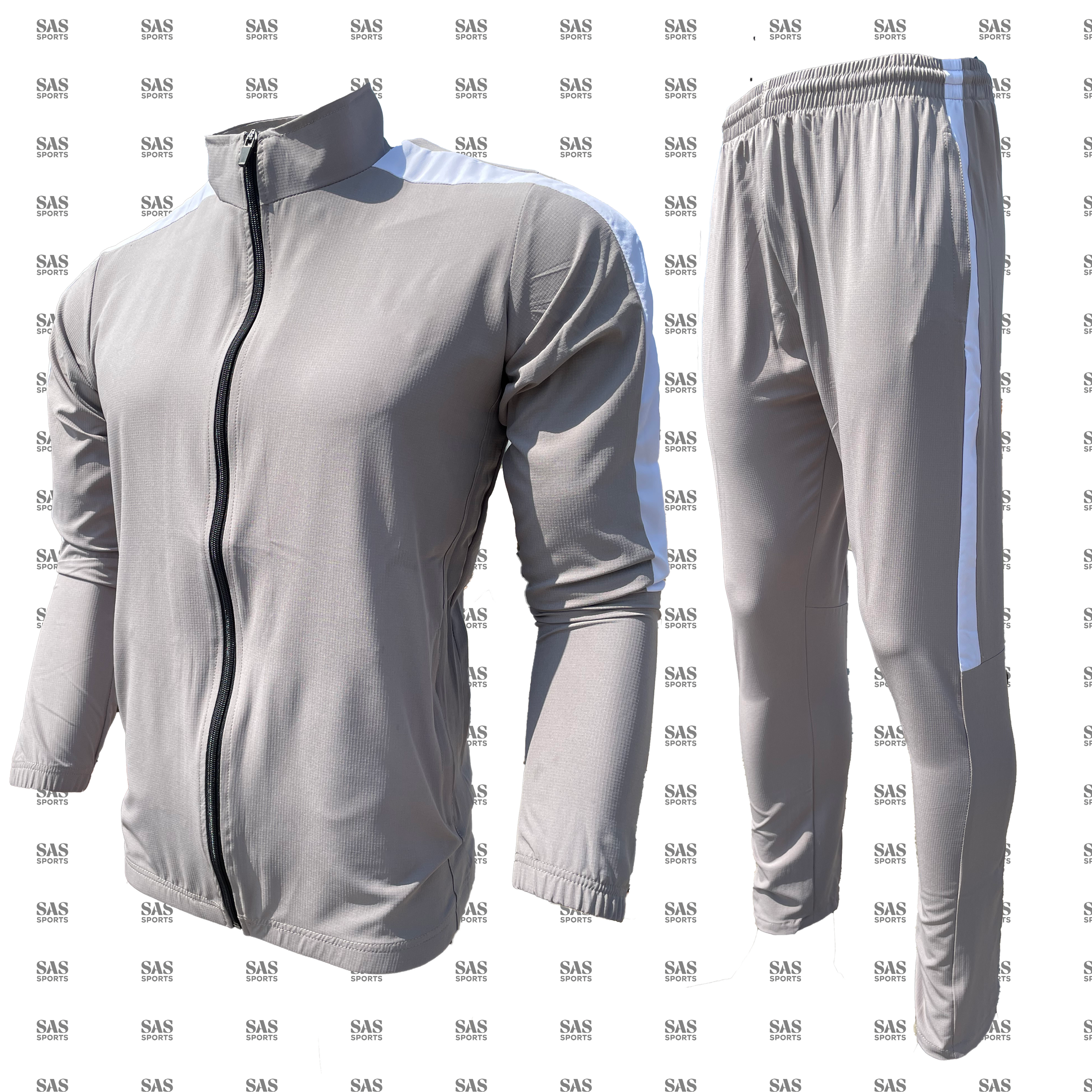 Grid Pattern Stretch Micro Tracksuit